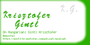 krisztofer gintl business card